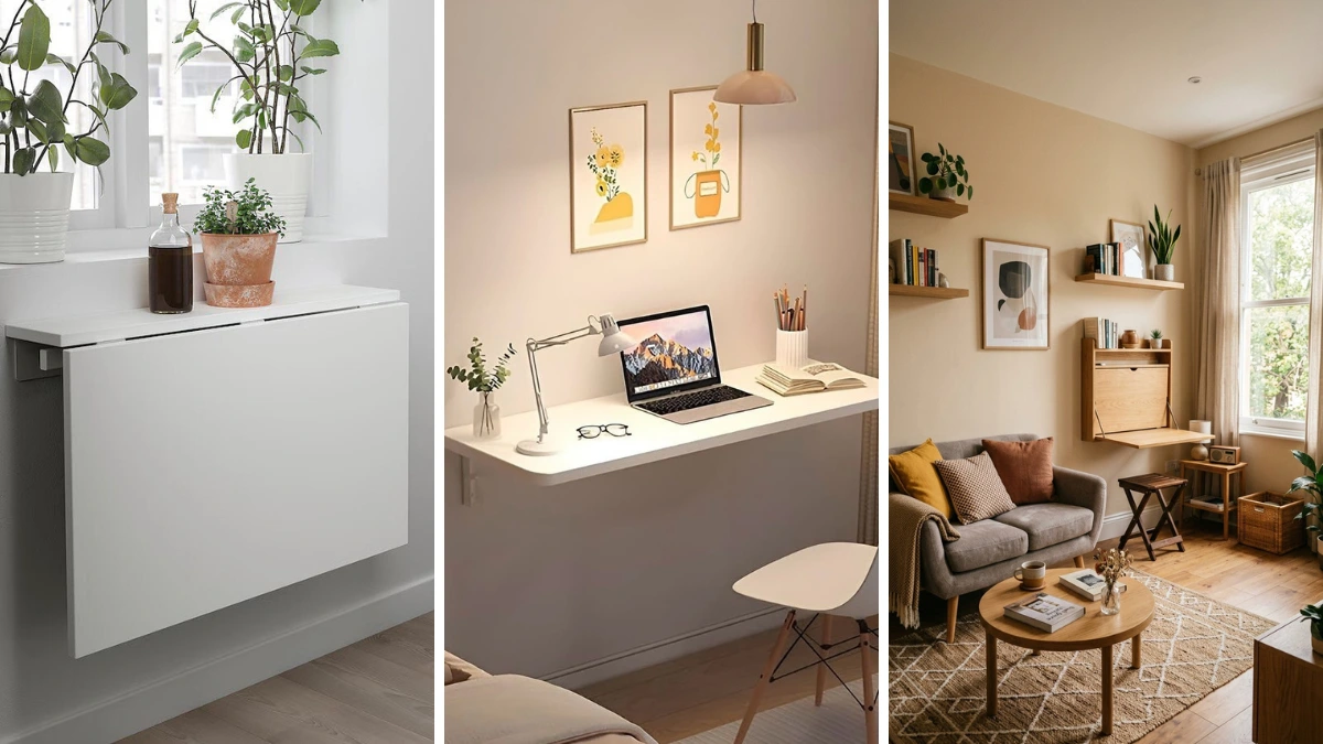 13 Clever Wall Mounted Drop Leaf Table Ideas For Micro-Apartments