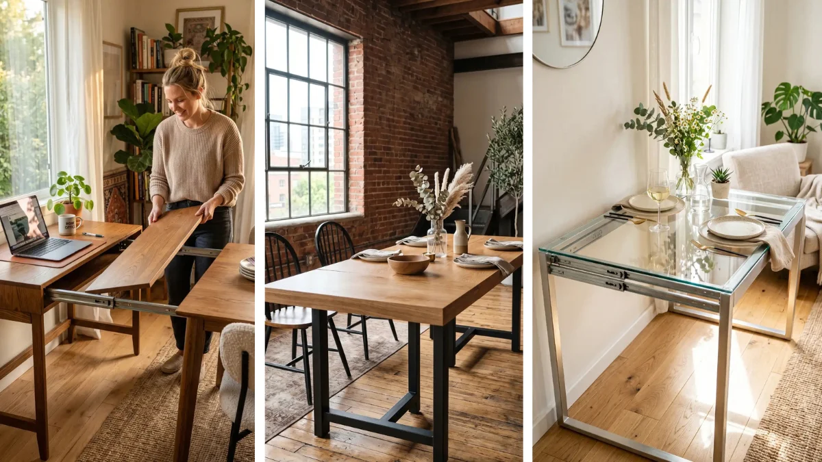 13 Smart Expandable Console Table Ideas for Tiny Dining Needs