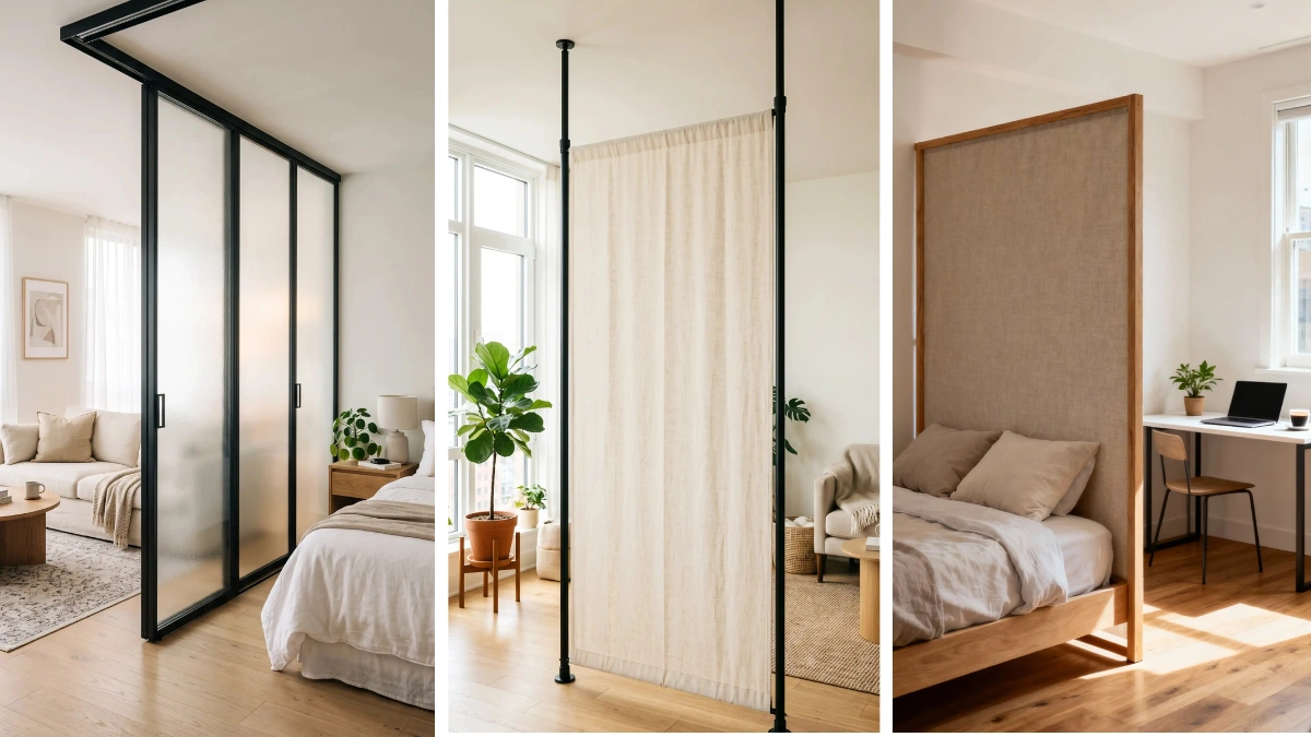 19 Studio Apartment Privacy Ideas That Feel Soft and Intentional