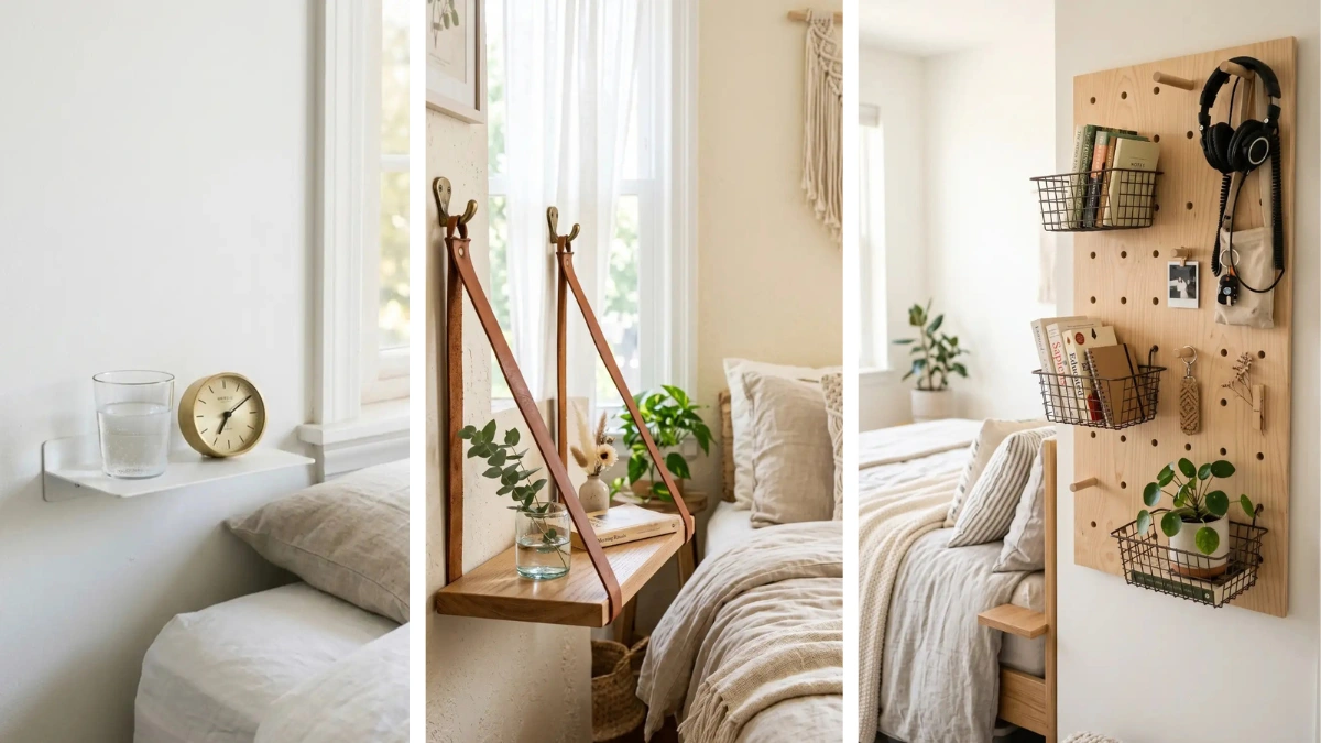 13 Wall Mounted Nightstand Ideas for Small Bedrooms That Save Floor Space
